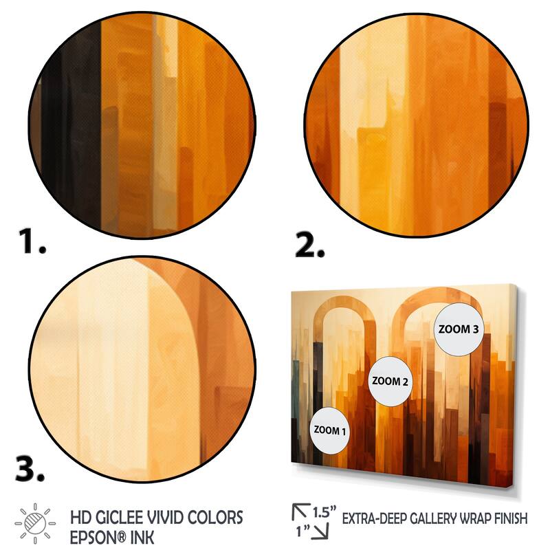 Designart "Islam Art The Pillars III" Islamic Framed Wall Art Living